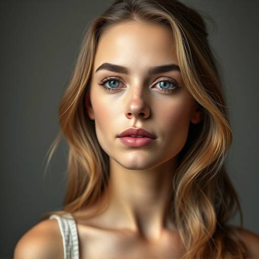 A photographer capturing a portrait in a studio setting with soft lighting.